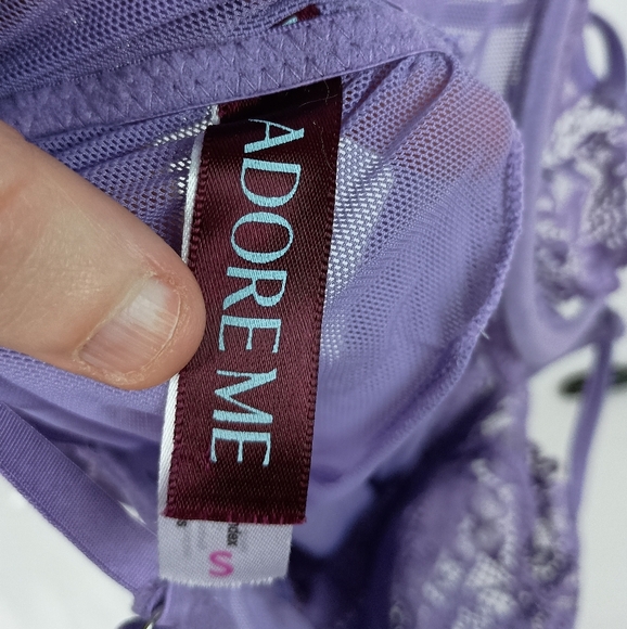 VICTORIA SECRET Sheer Sexy Barbiecore Lavender Lace Babydoll Lingerie (#939) - Picture 2 of 5